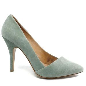 Madewell Womens Mira Pumps Size 9 Mint Green Suede